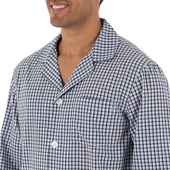Men's Long Sleeve Broadcloth Pajama Set